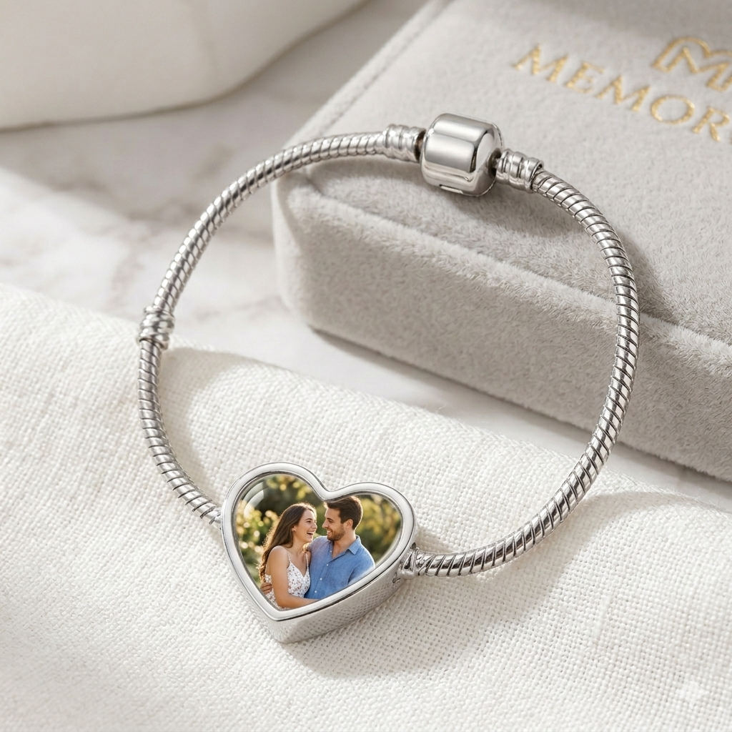 Sublimation Charm Love Heart Bracelet