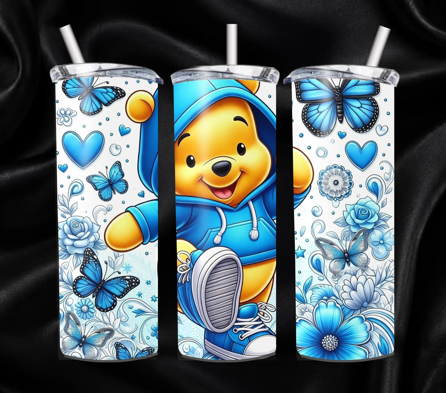 Blue Hoodie Pooh Design