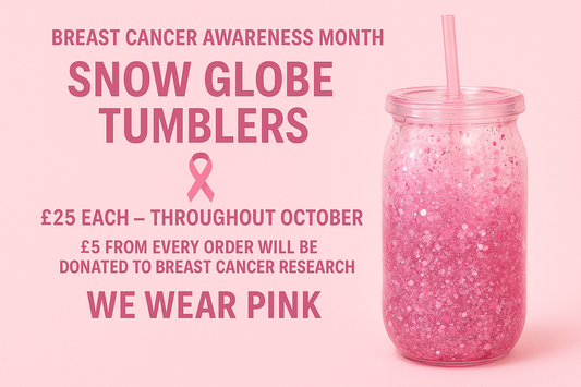 🎀 Limited Edition – Breast Cancer Awareness Snow Globe Tumblers 🎀