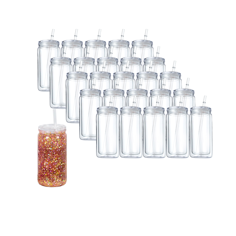 25 x 16oz Acrylic Double Walled Snowglobes