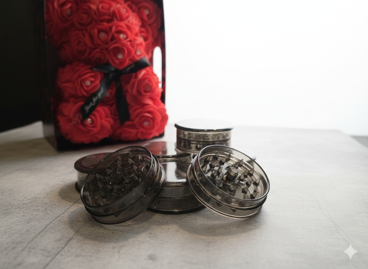 Custom Blinged-Out Smoked Acrylic Grinder
