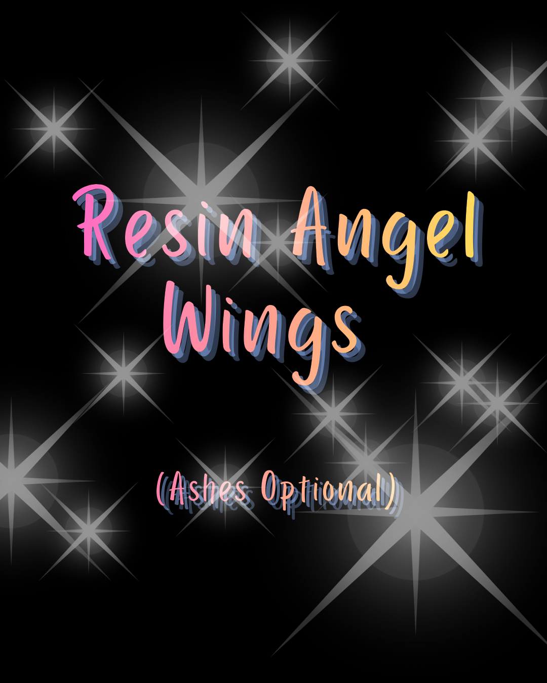 Resin Angel Wings with Optional Ashes