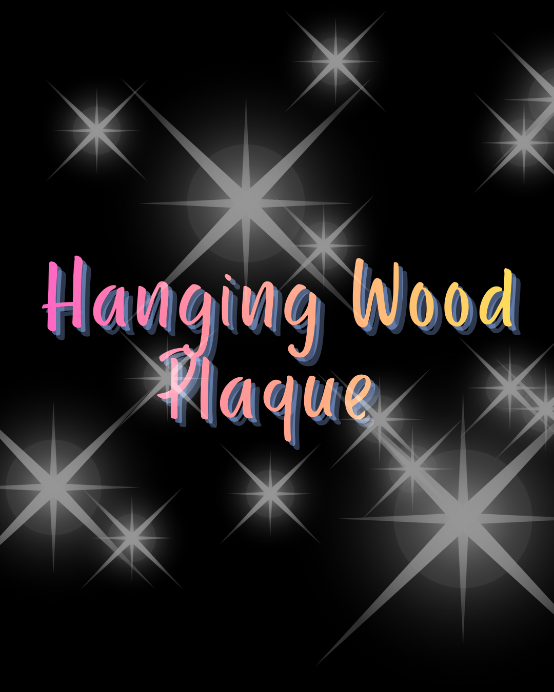 Hanging Wood Plaque