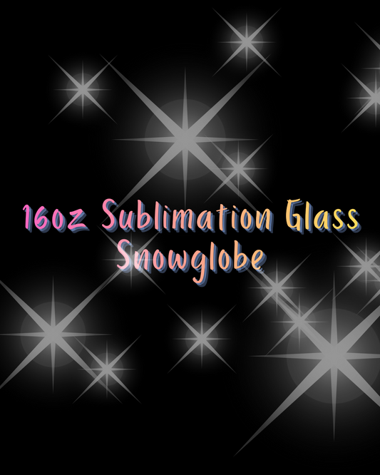 16oz Sublimation Glass Snowglobe