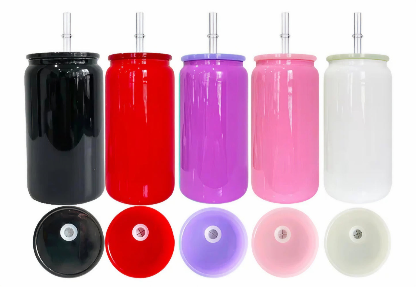 25 x 16oz Glass Colour Libby