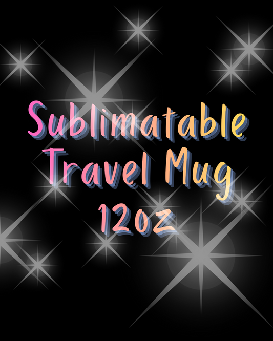 12oz Sublimation Travel Mug with Stainless Steel Straw